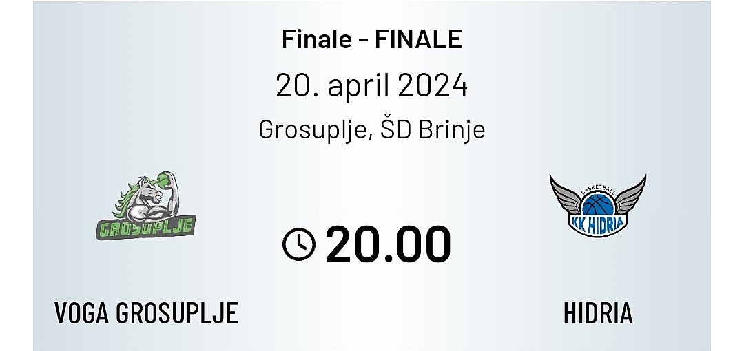 V finalu proti ekipi Grosuplja